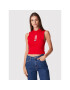 Tommy Jeans Top DW0DW14377 Červená Slim Fit - Pepit.sk