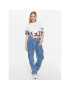 Tommy Jeans Tričko Archive 2 DW0DW15460 Biela Oversize - Pepit.sk