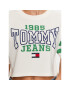 Tommy Jeans Tričko College DW0DW16150 Biela Oversize - Pepit.sk