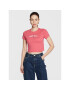 Tommy Jeans Tričko Essential Logo DW0DW14910 Ružová Cropped Fit - Pepit.sk