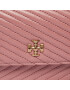 Tory Burch Kabelka Kira Moto Quilt Mini Top Handle Chain Wallet 155893 Ružová - Pepit.sk