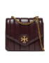 Tory Burch Kabelka Kira Square Crossbody 137139 Bordová - Pepit.sk