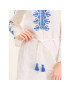 Tory Burch Plážové šaty Embroidered Linen Dress 54804 Biela Regular Fit - Pepit.sk