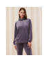 Triumph Mikina Cozy Comfort Velour Sweater 10216547 Sivá Regular Fit - Pepit.sk