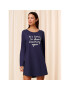 Triumph Nočná košeľa Nightdresses NDK 03 LSL X 10216556 Tmavomodrá - Pepit.sk