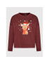 Vero Moda Mikina Reindeer 10262925 Bordová Relaxed Fit - Pepit.sk