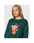 Vero Moda Mikina Reindeer 10262925 Zelená Relaxed Fit - Pepit.sk