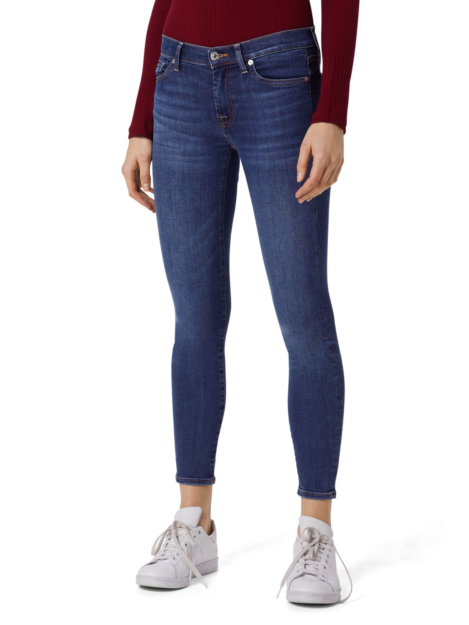 7 for all mankind Džínsy 'The Skinny Crop' modrá denim - Pepit.sk