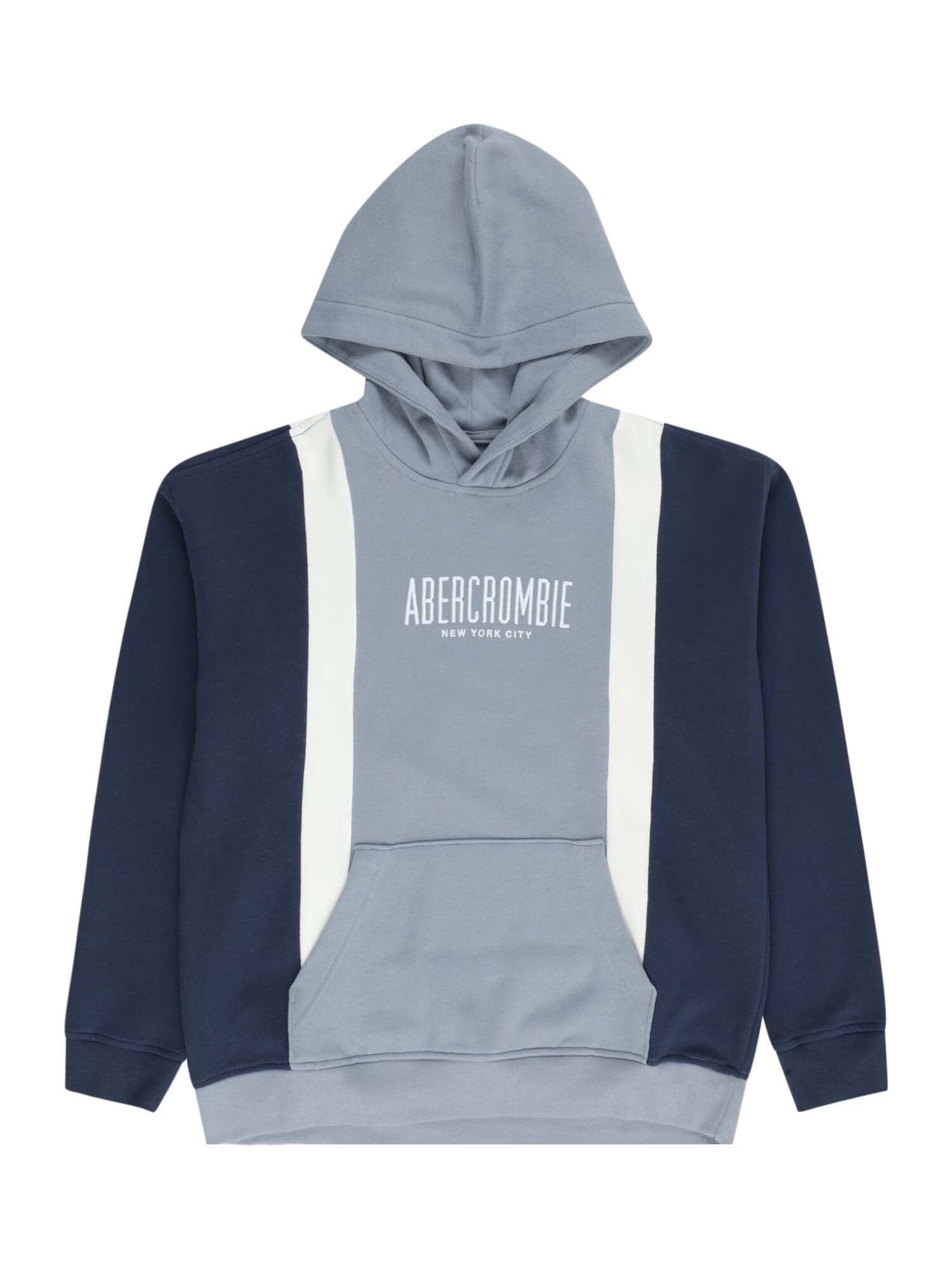 Abercrombie & Fitch Mikina námornícka modrá / modrosivá / biela - Pepit.sk