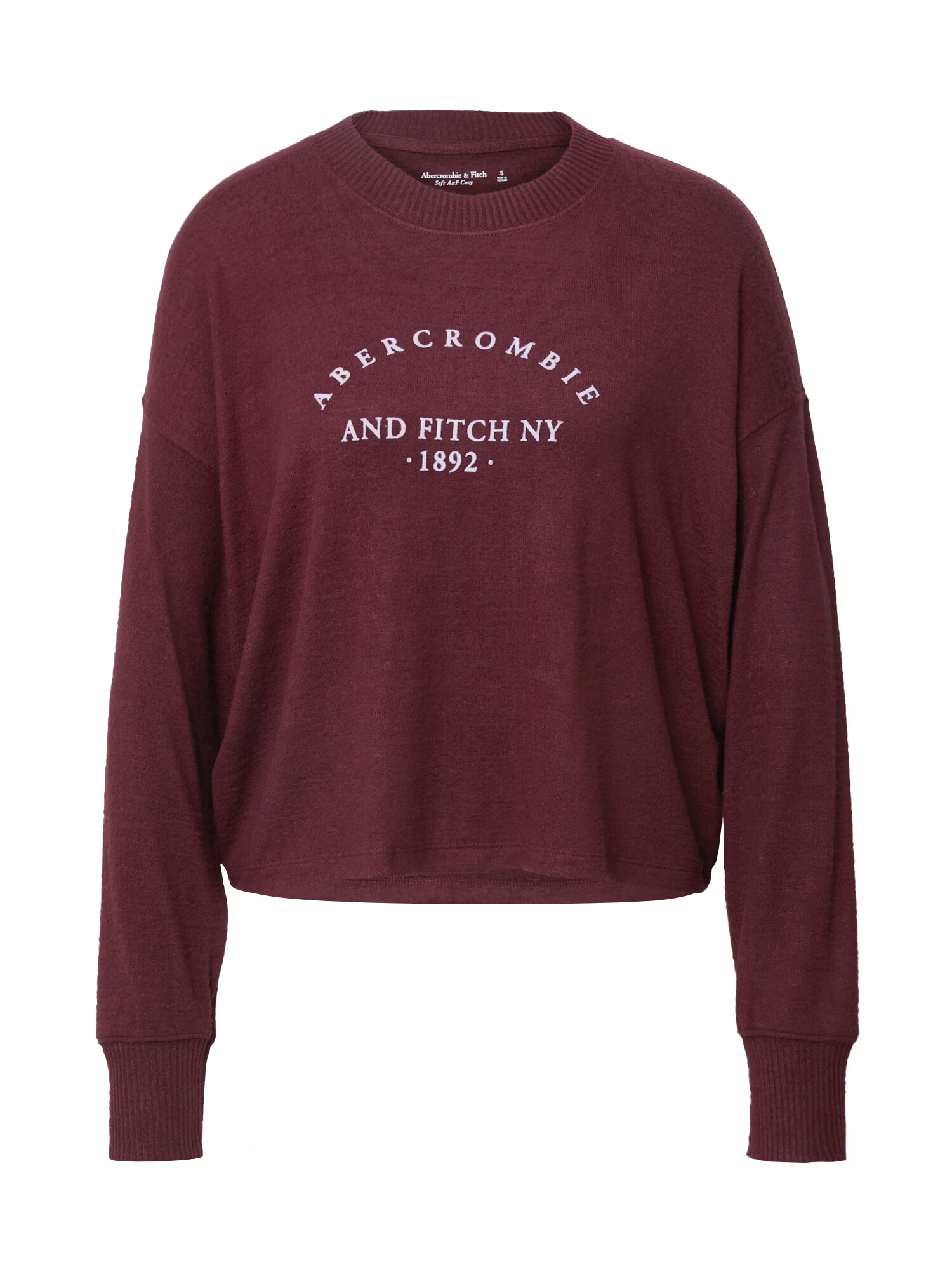 Abercrombie & Fitch Tričko burgundská / biela - Pepit.sk