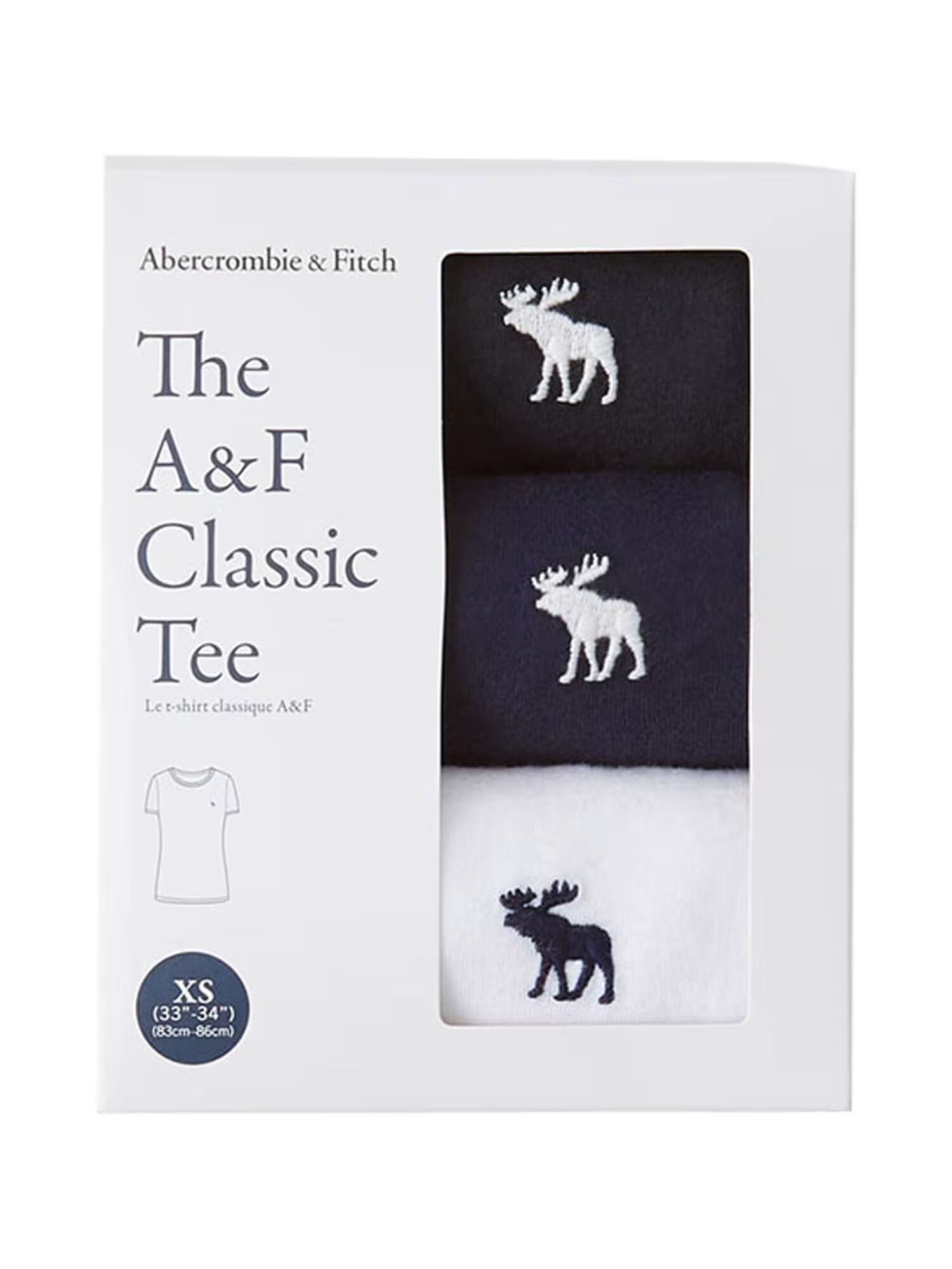 Abercrombie & Fitch Tričko námornícka modrá / čierna / biela - Pepit.sk