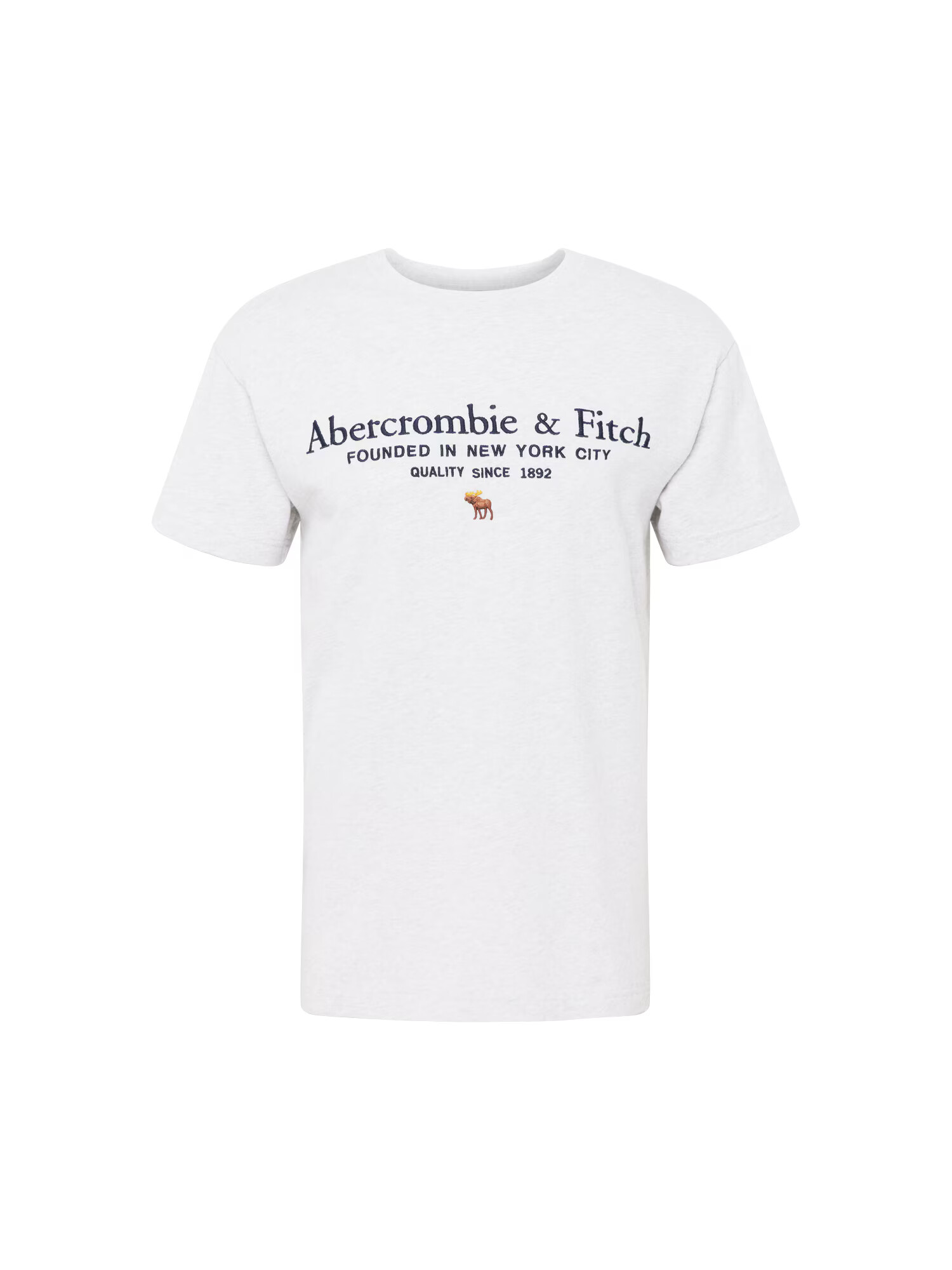 Abercrombie & Fitch Tričko námornícka modrá / svetlohnedá / sivá melírovaná - Pepit.sk