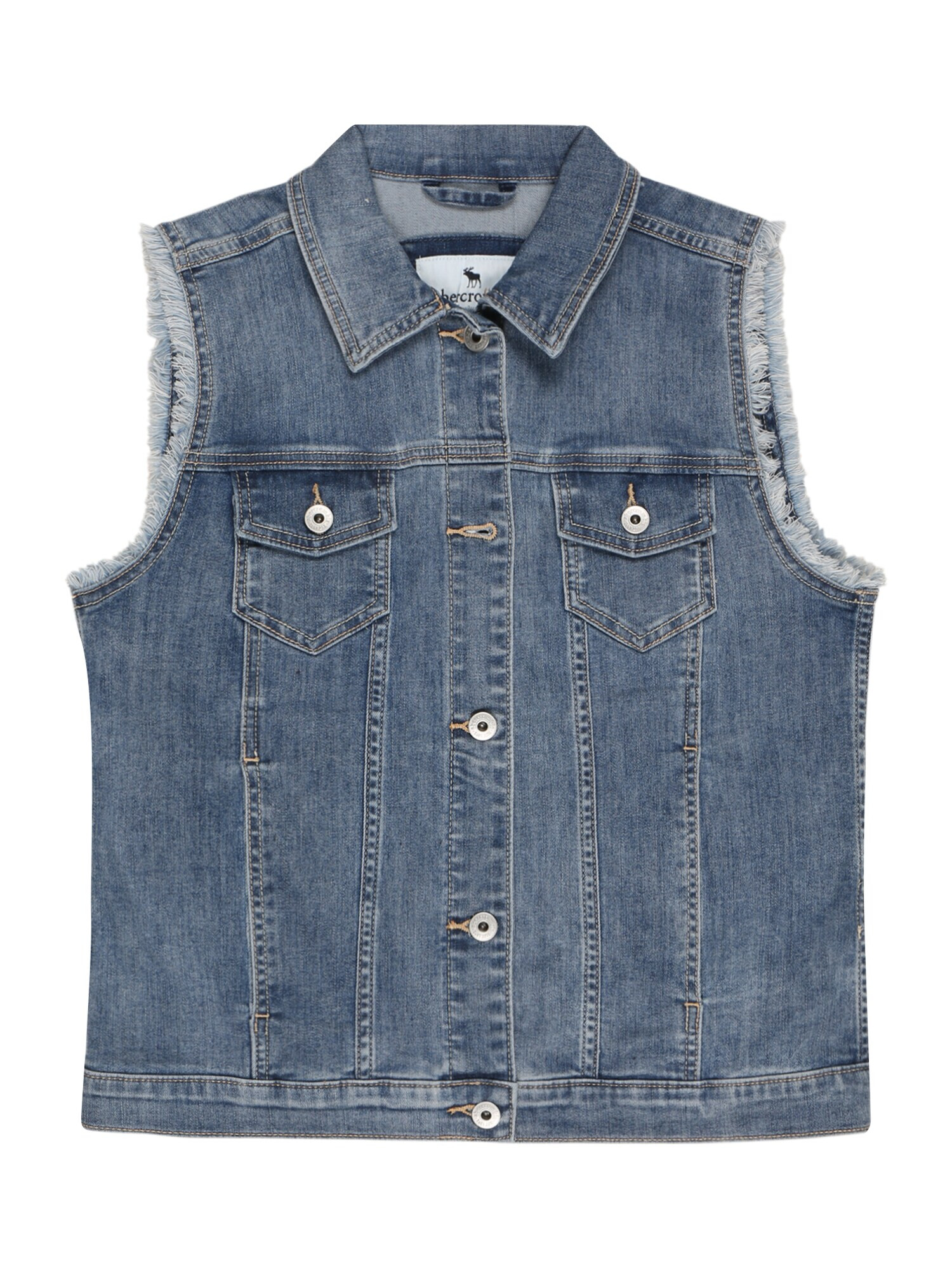 Abercrombie & Fitch Vesta modrá denim - Pepit.sk