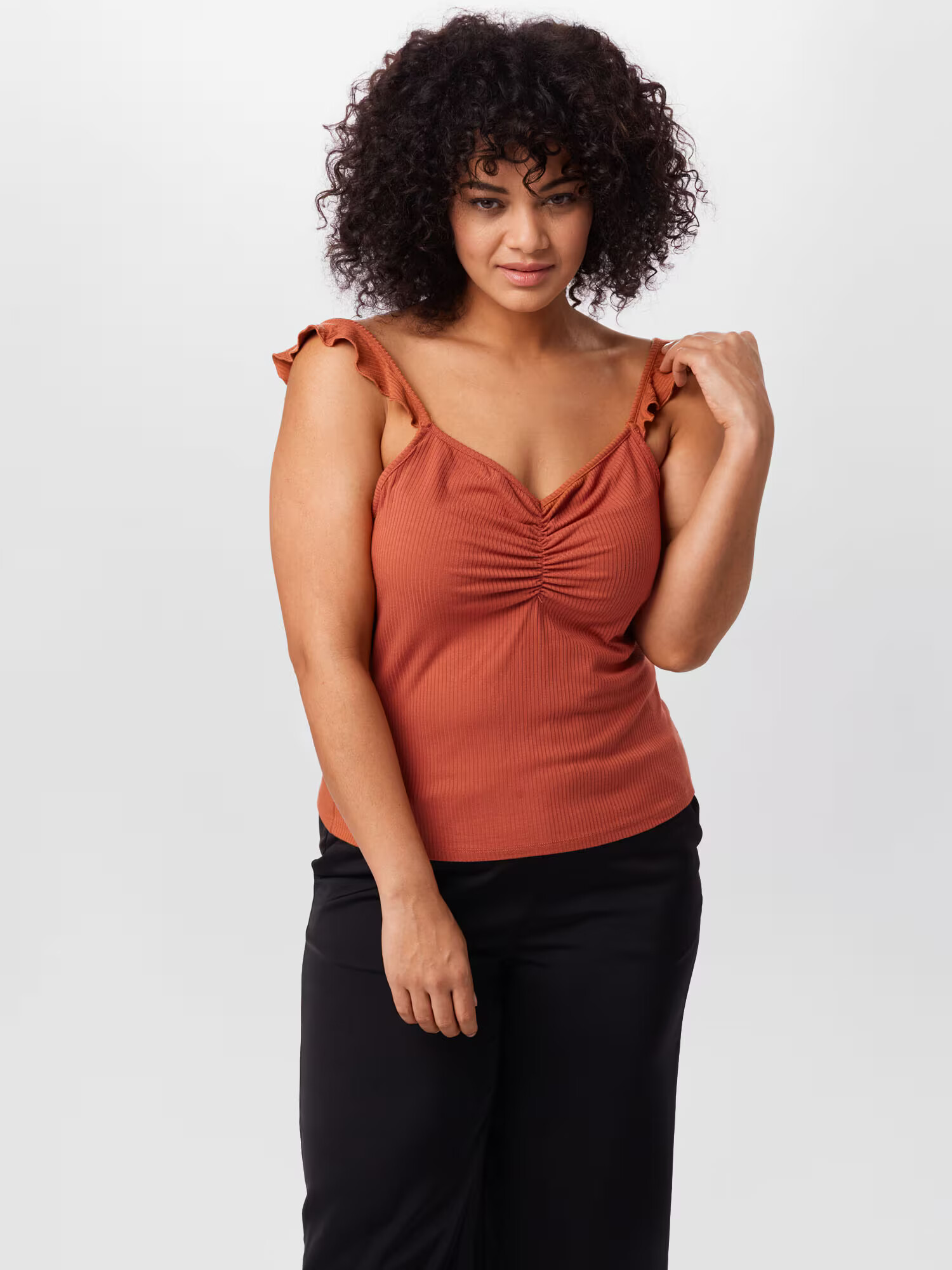 ABOUT YOU Curvy Top 'Hale ' hrdzavo červená - Pepit.sk