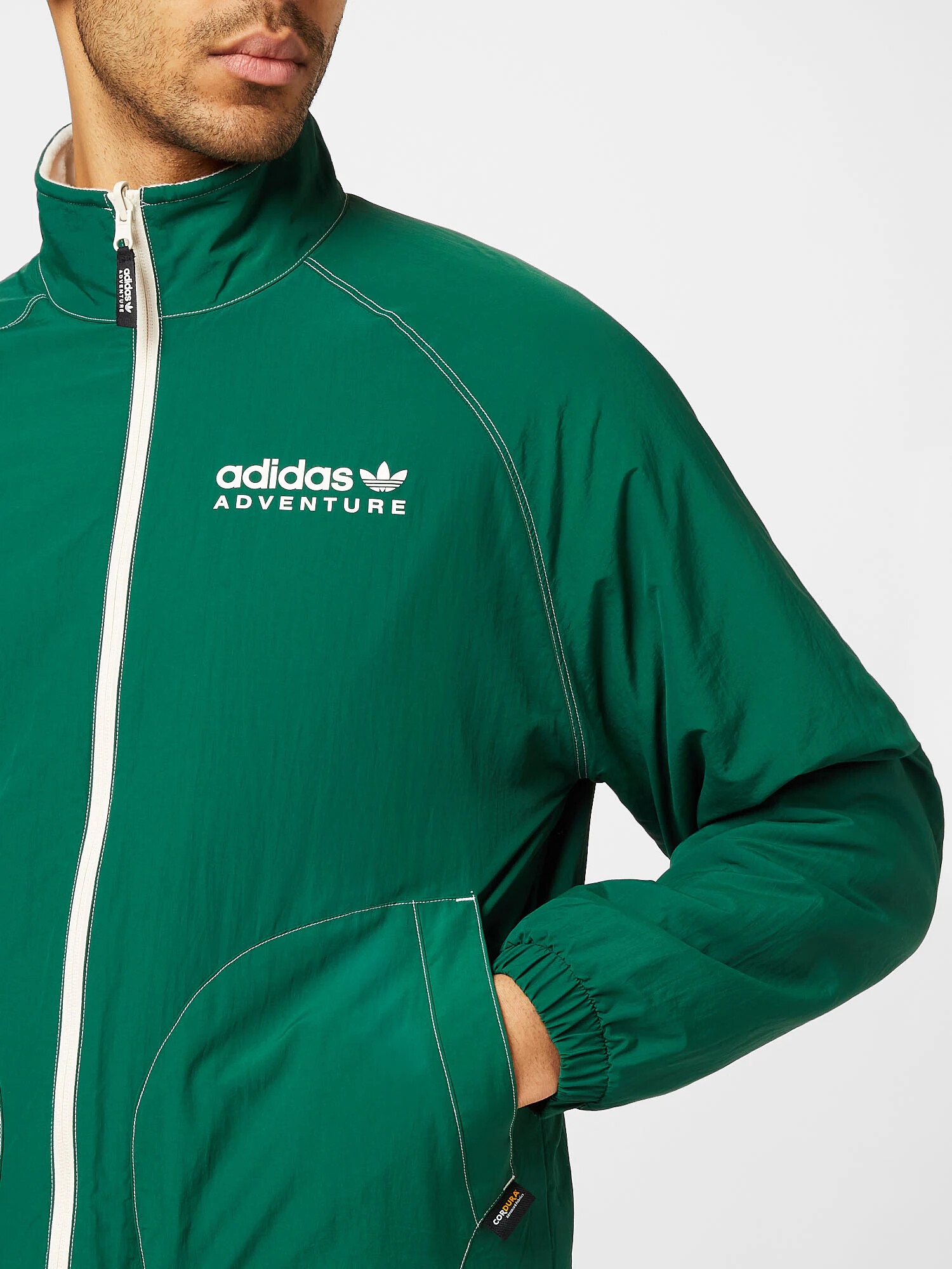 ADIDAS ORIGINALS Flisová bunda smaragdová / biela - Pepit.sk