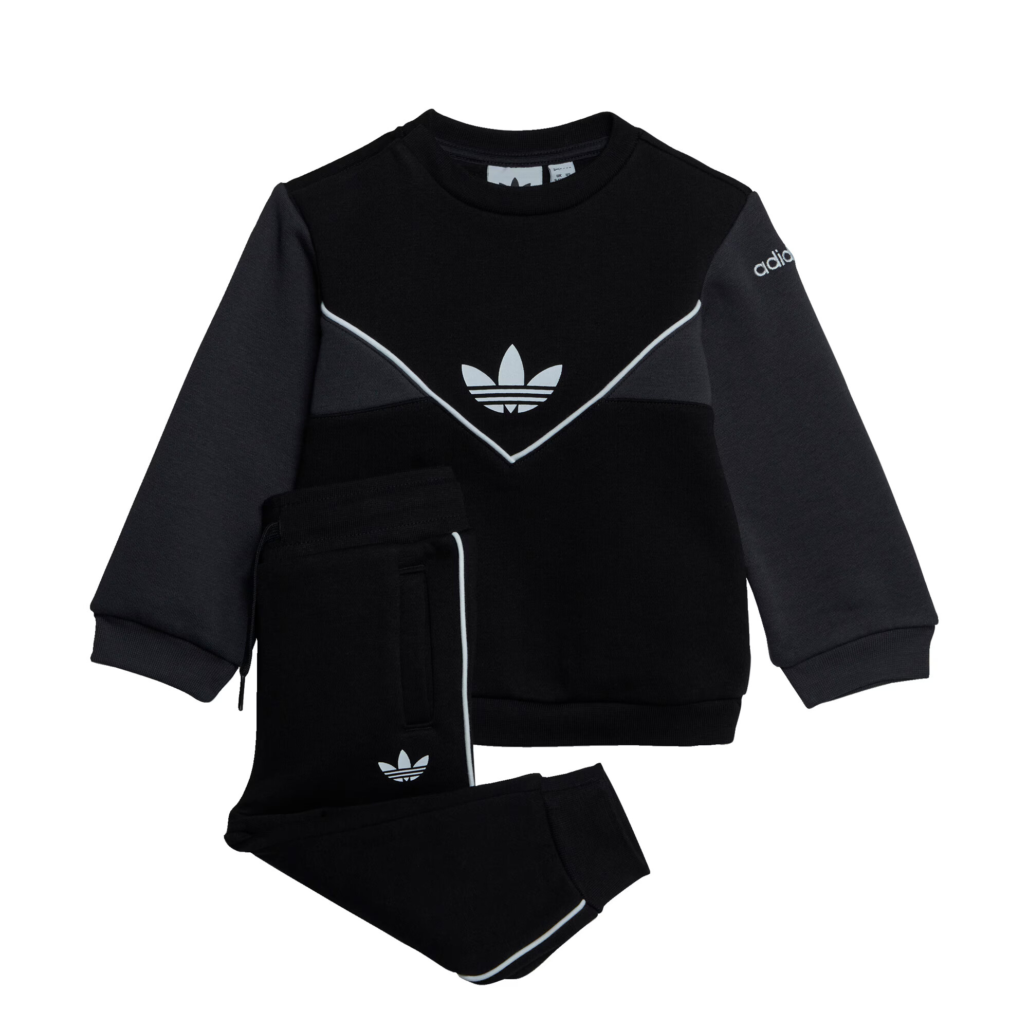 ADIDAS ORIGINALS Joggingová súprava 'Adicolor Crew' tmavosivá / čierna / biela - Pepit.sk