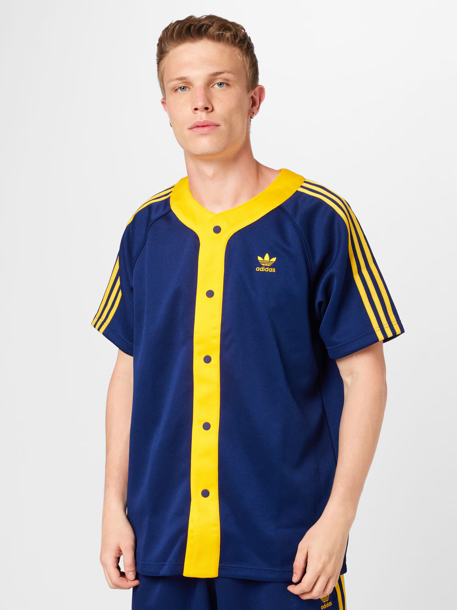 ADIDAS ORIGINALS Košeľa 'Adicolor Classics+' tmavomodrá / šafránová - Pepit.sk