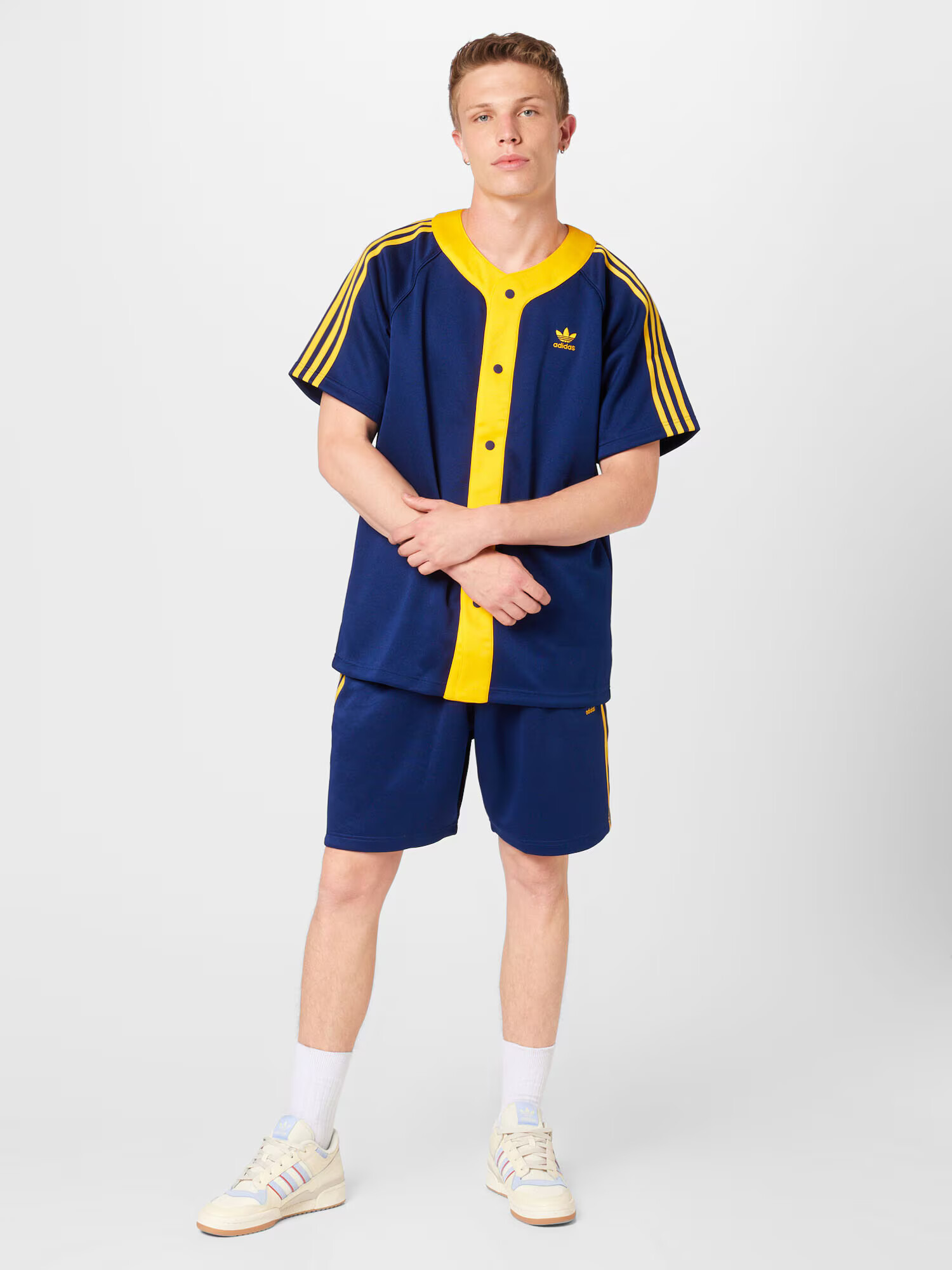 ADIDAS ORIGINALS Košeľa 'Adicolor Classics+' tmavomodrá / šafránová - Pepit.sk