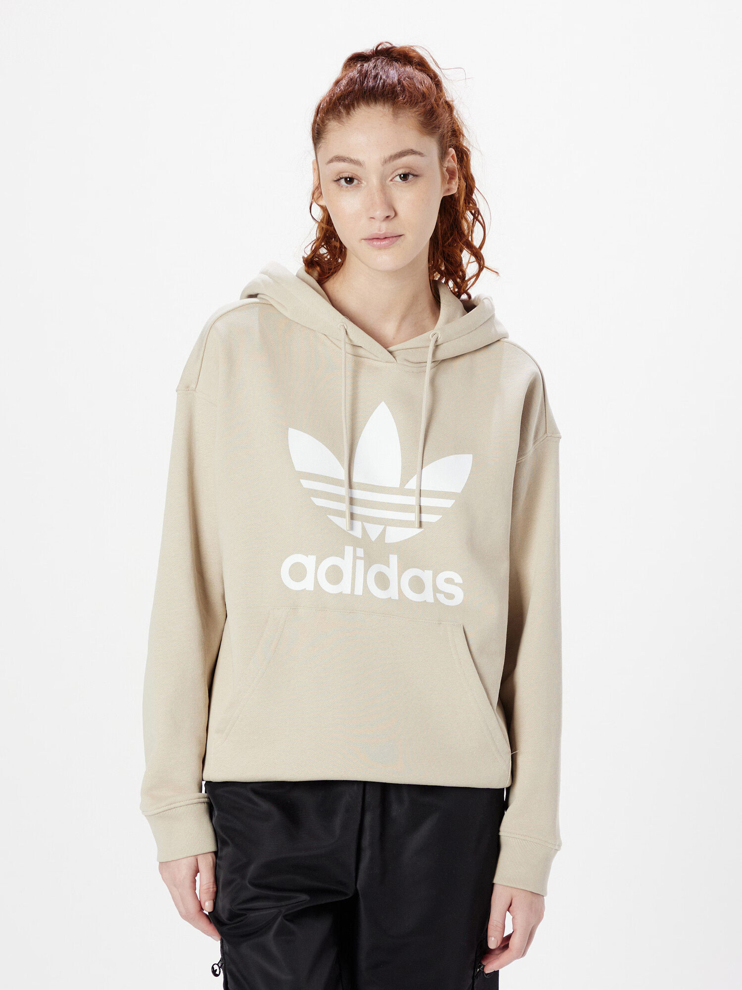 ADIDAS ORIGINALS Mikina 'Trefoil' béžová / biela - Pepit.sk