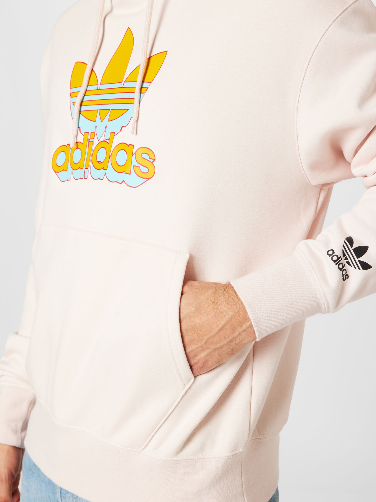 ADIDAS ORIGINALS Mikina krémová / tyrkysová / oranžová / čierna - Pepit.sk