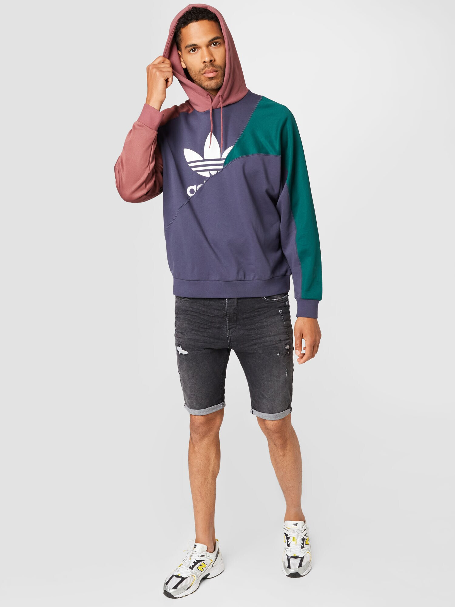 ADIDAS ORIGINALS Mikina námornícka modrá / zelená / purpurová / biela - Pepit.sk