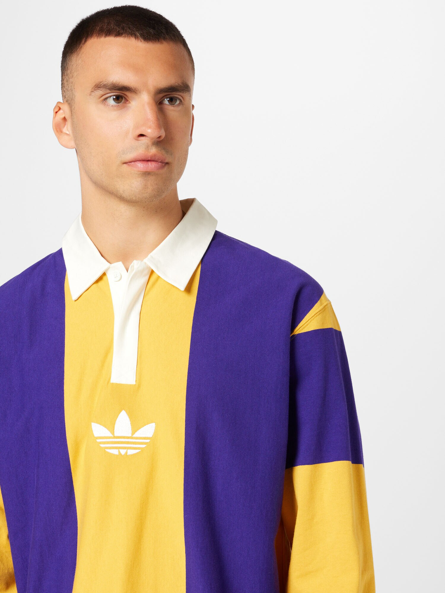 ADIDAS ORIGINALS Mikina 'Hack Rugby' zlatá žltá / tmavofialová / biela - Pepit.sk