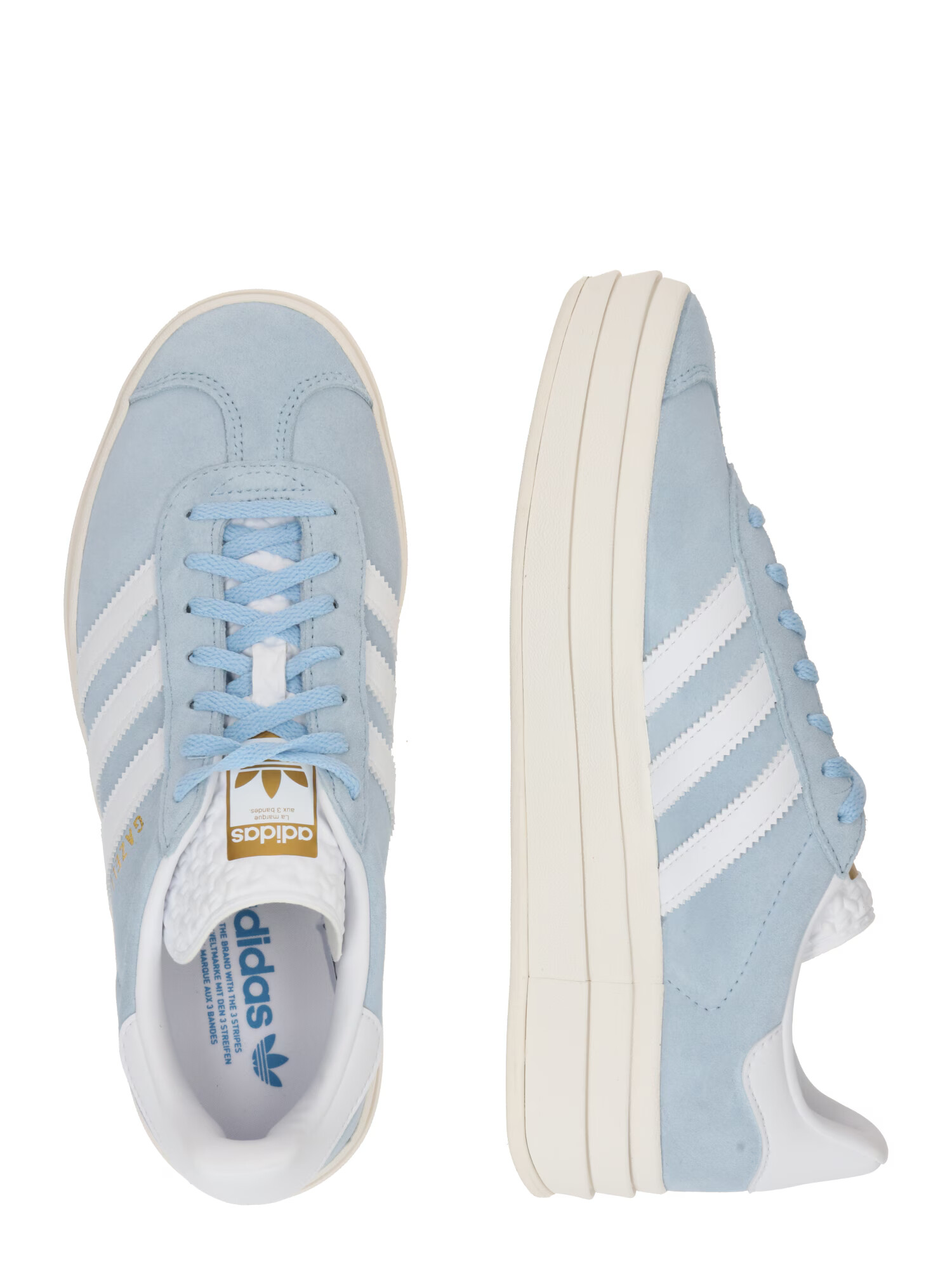 ADIDAS ORIGINALS Nízke tenisky 'GAZELLE BOLD ' svetlomodrá / zlatá / biela - Pepit.sk