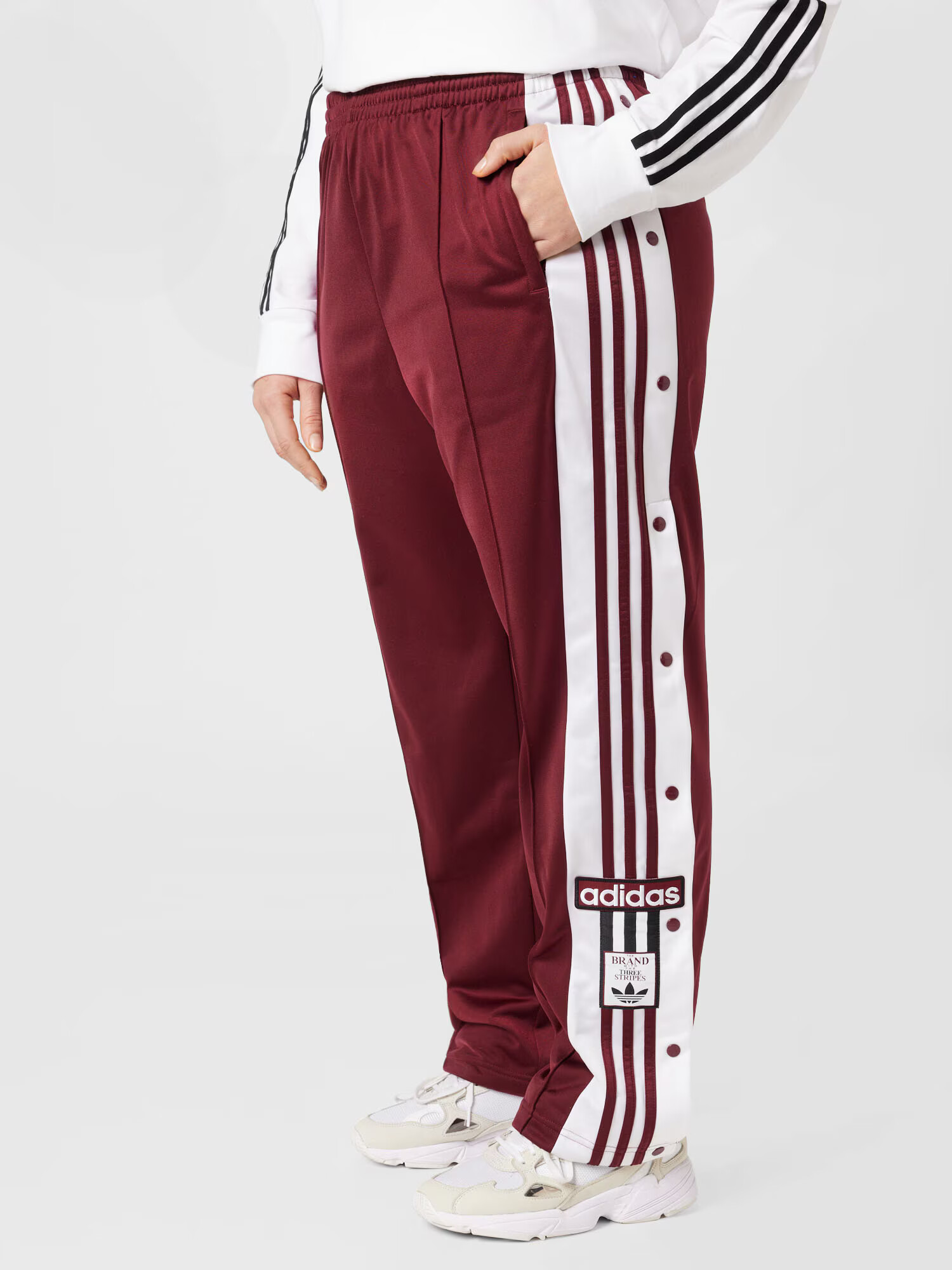 ADIDAS ORIGINALS Nohavice burgundská / čierna / biela - Pepit.sk