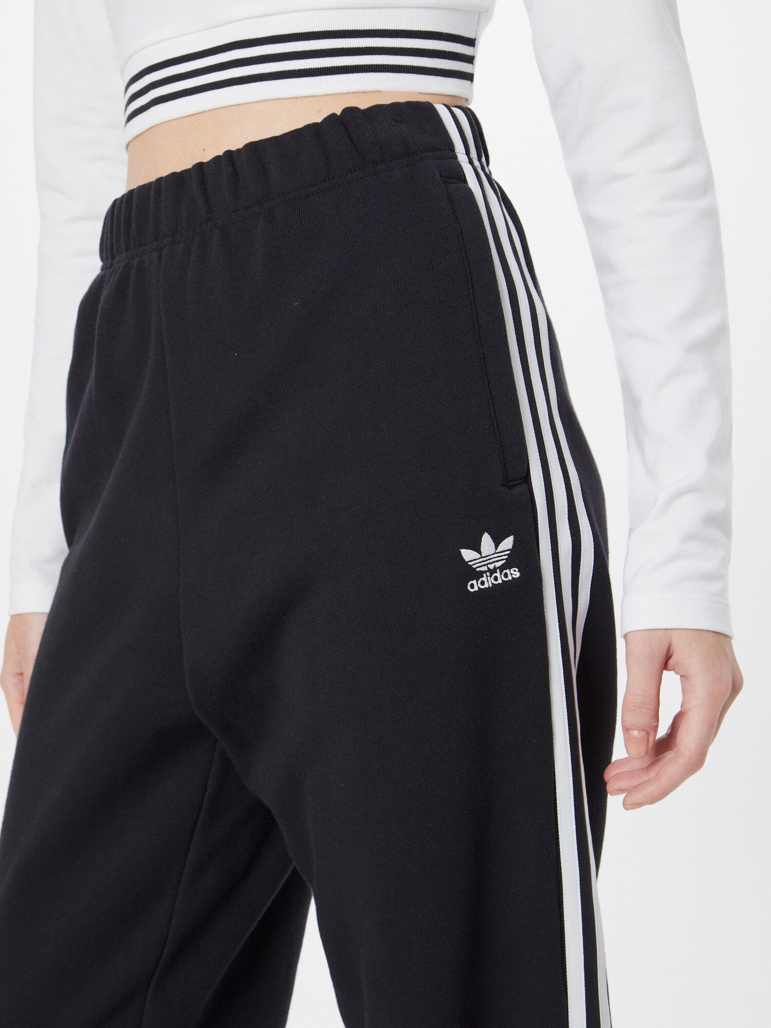 ADIDAS ORIGINALS Nohavice 'Open Hem' čierna / biela - Pepit.sk