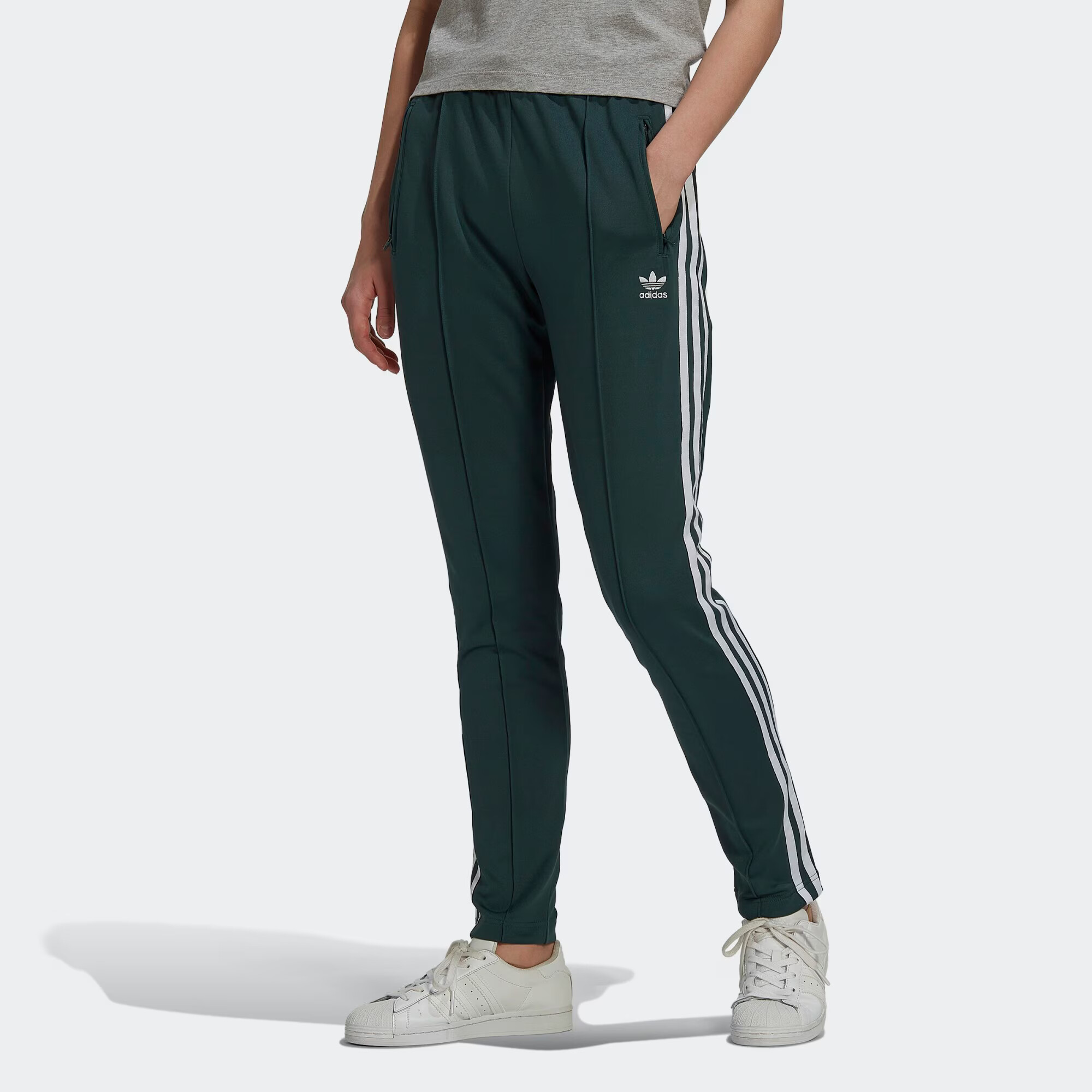 ADIDAS ORIGINALS Športové nohavice jedľová / biela - Pepit.sk