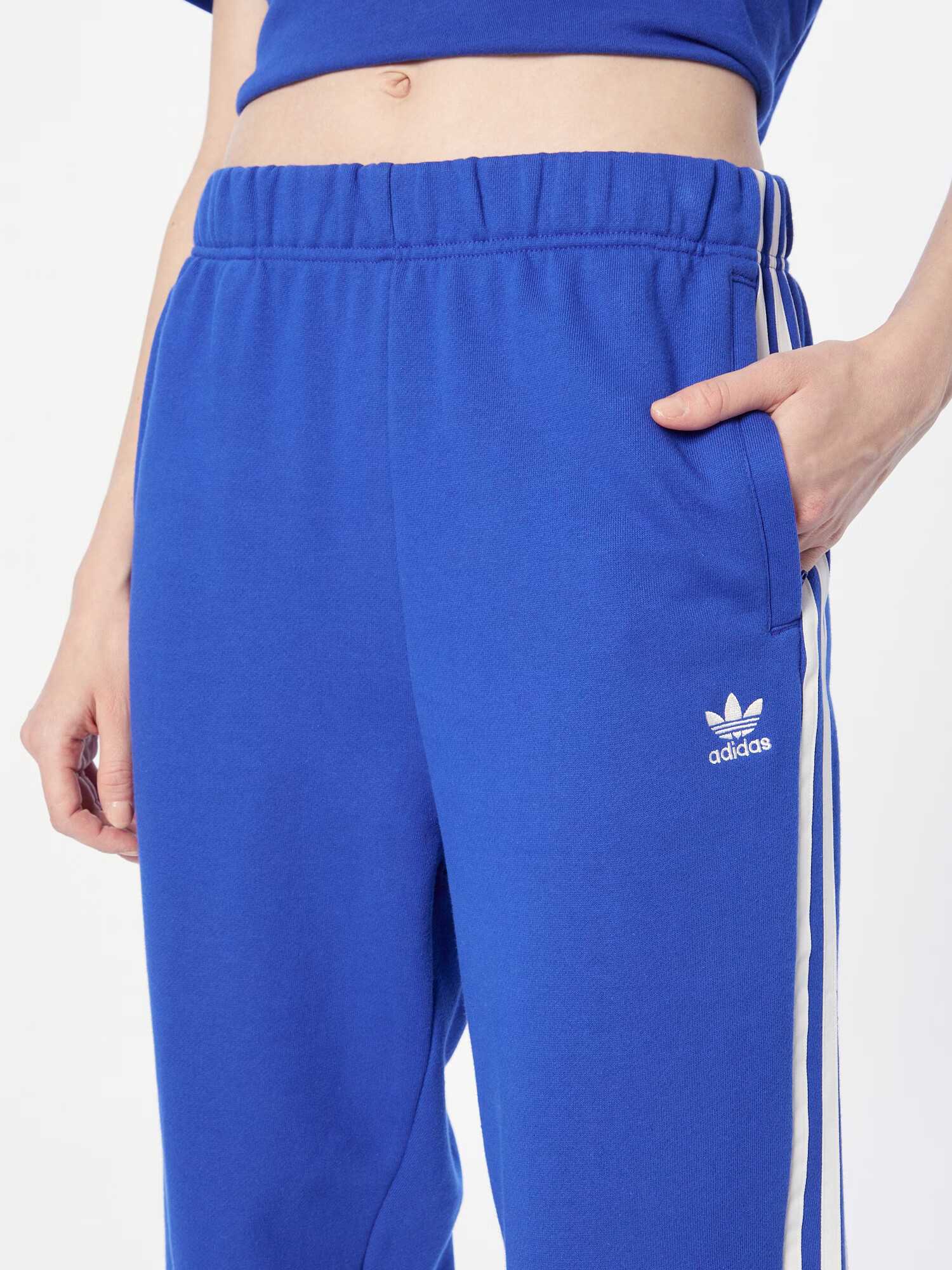 ADIDAS ORIGINALS Nohavice 'Open Hem' kráľovská modrá / biela - Pepit.sk