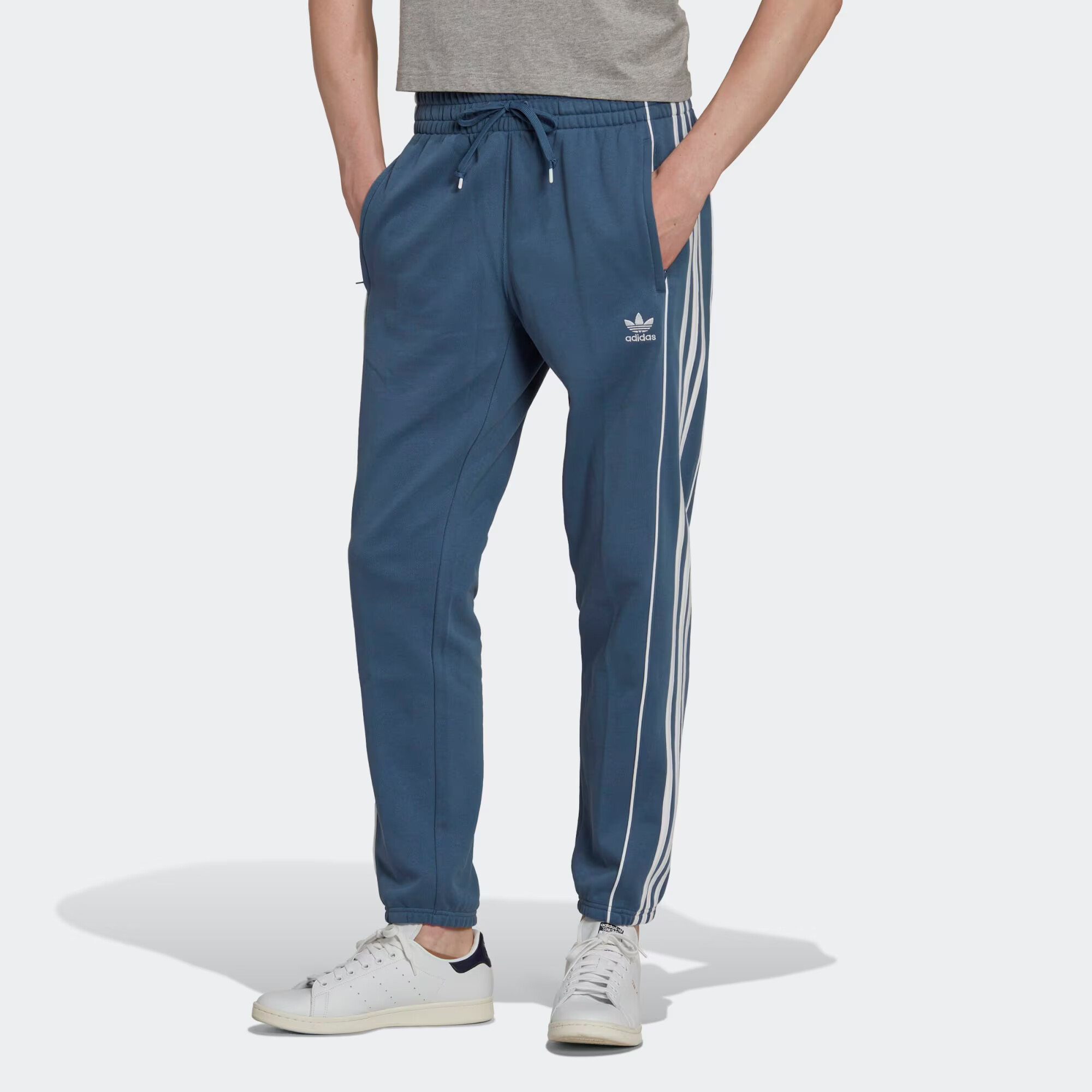 ADIDAS ORIGINALS Nohavice 'Rekive' modrosivá / biela - Pepit.sk