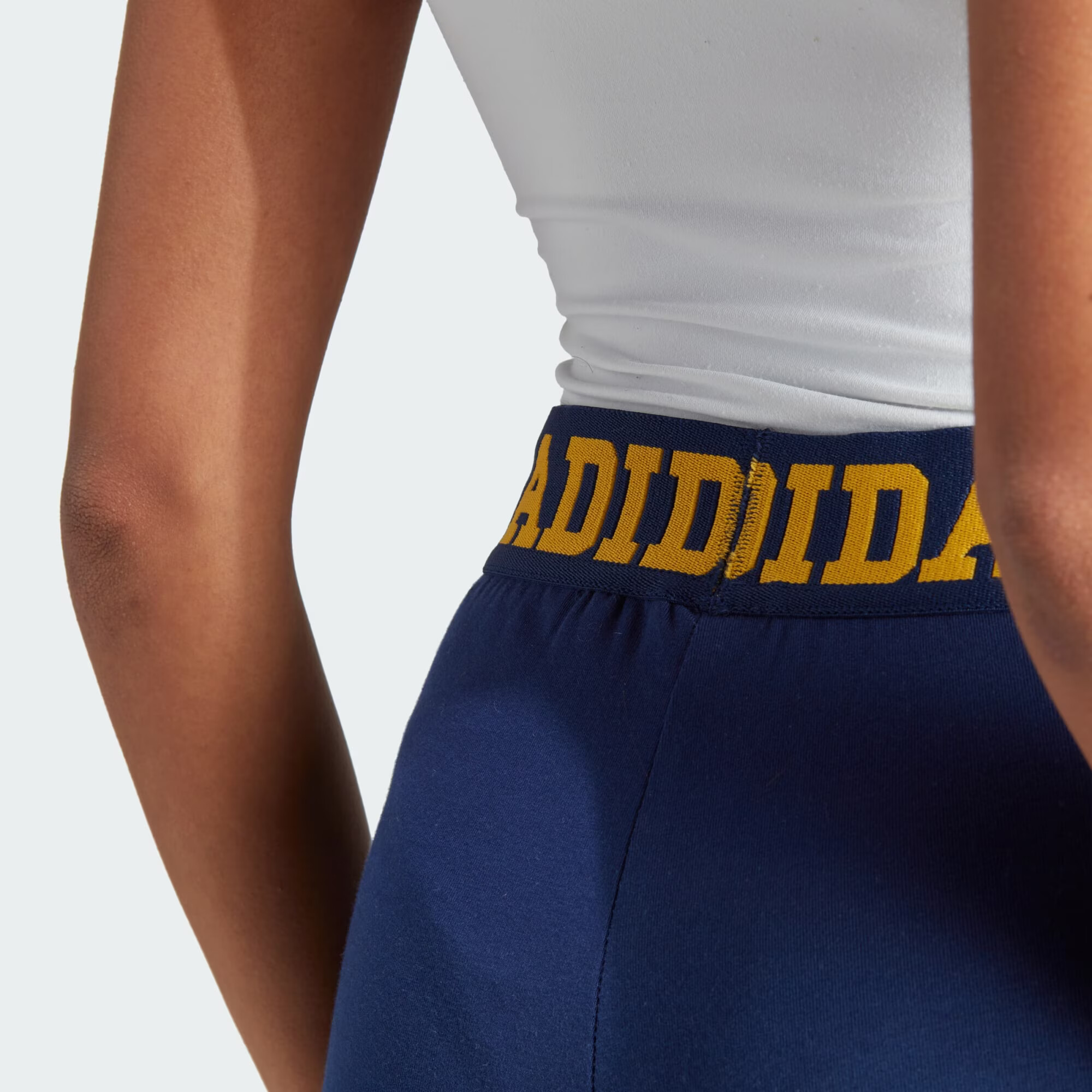 ADIDAS ORIGINALS Nohavice 'Logo Waistband Booty' tmavomodrá / tmavožltá - Pepit.sk