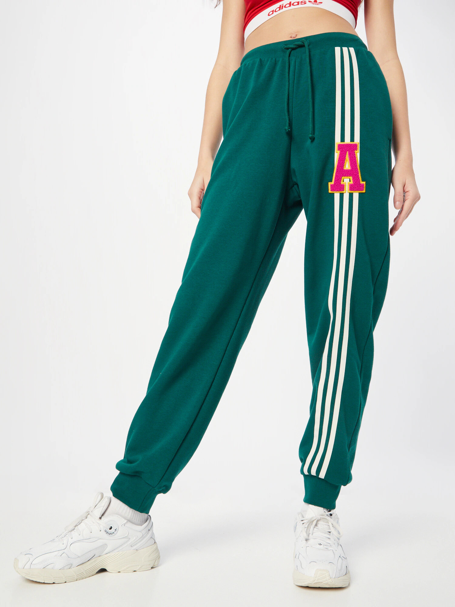 ADIDAS ORIGINALS Nohavice žltá / tmavozelená / ružová / biela - Pepit.sk