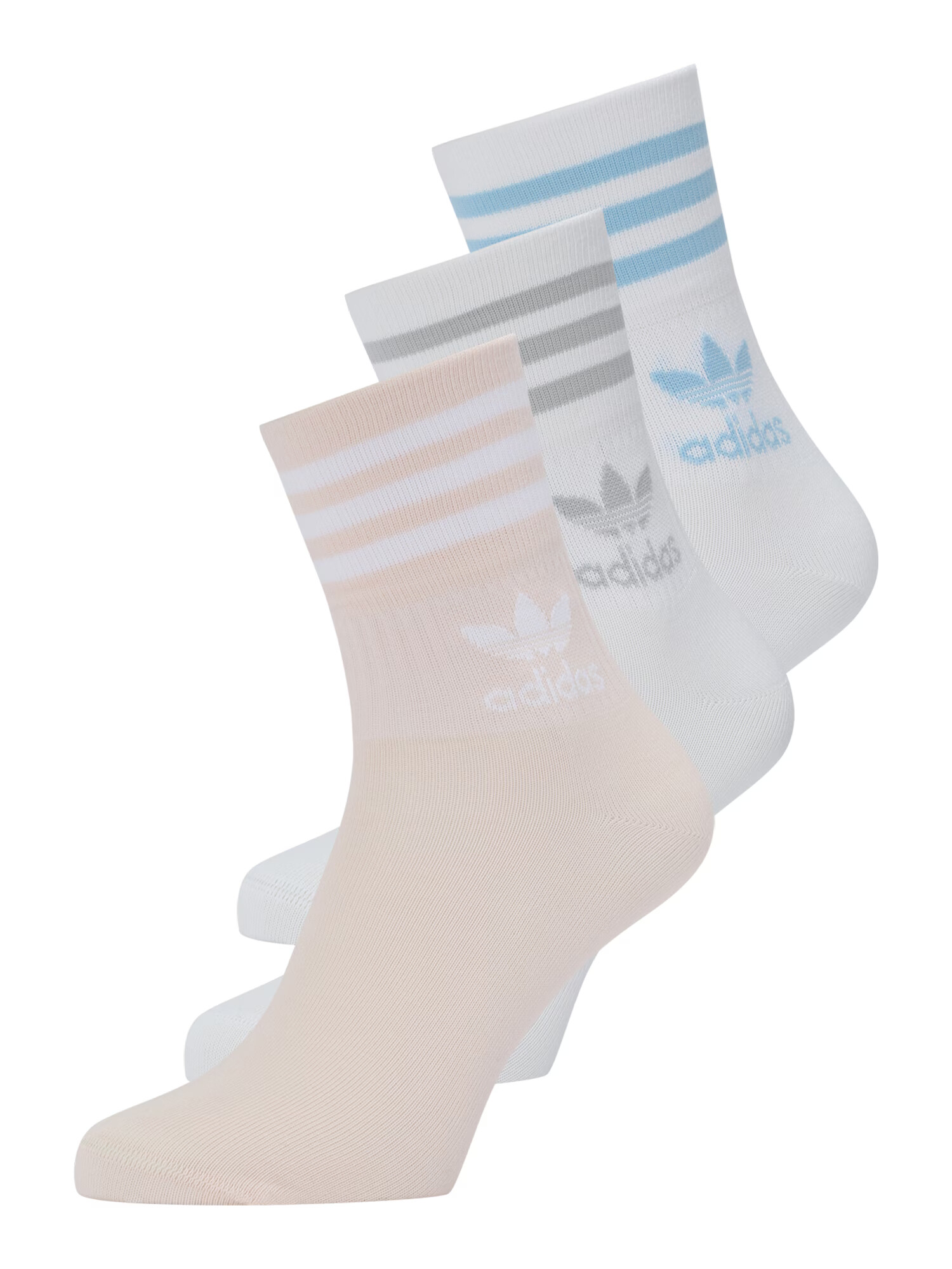 ADIDAS ORIGINALS Ponožky béžová / svetlomodrá / sivá / biela - Pepit.sk