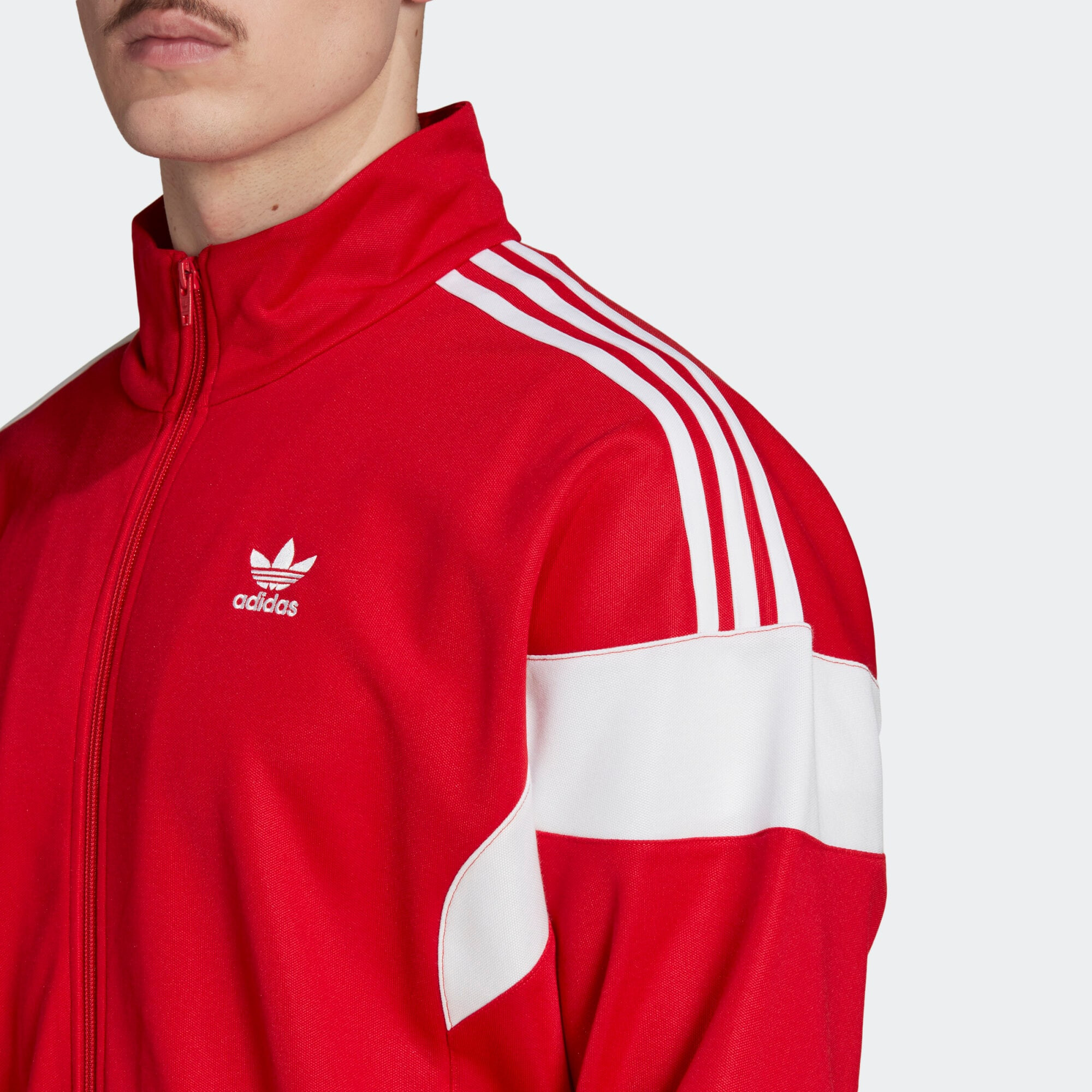 ADIDAS ORIGINALS Prechodná bunda červená / biela - Pepit.sk