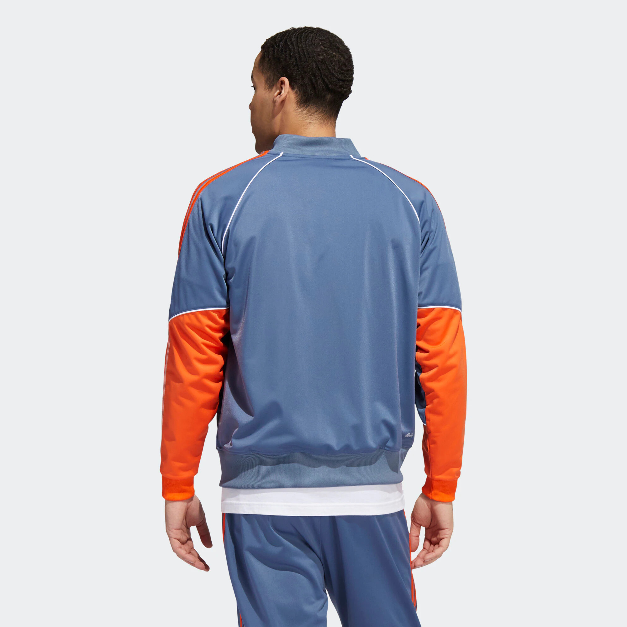 ADIDAS ORIGINALS Prechodná bunda dymovo modrá / oranžová / biela - Pepit.sk