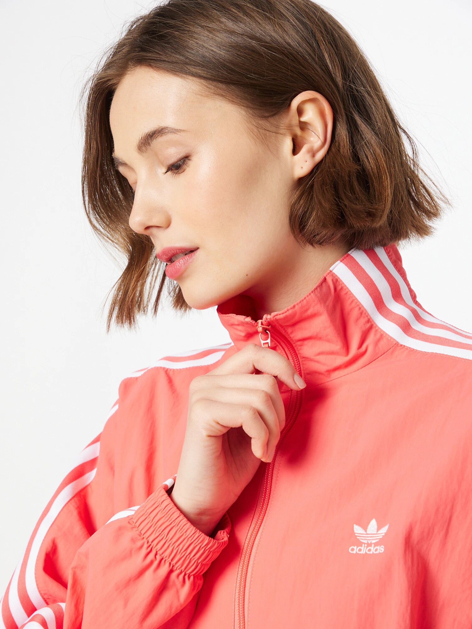 ADIDAS ORIGINALS Prechodná bunda melónová / biela - Pepit.sk