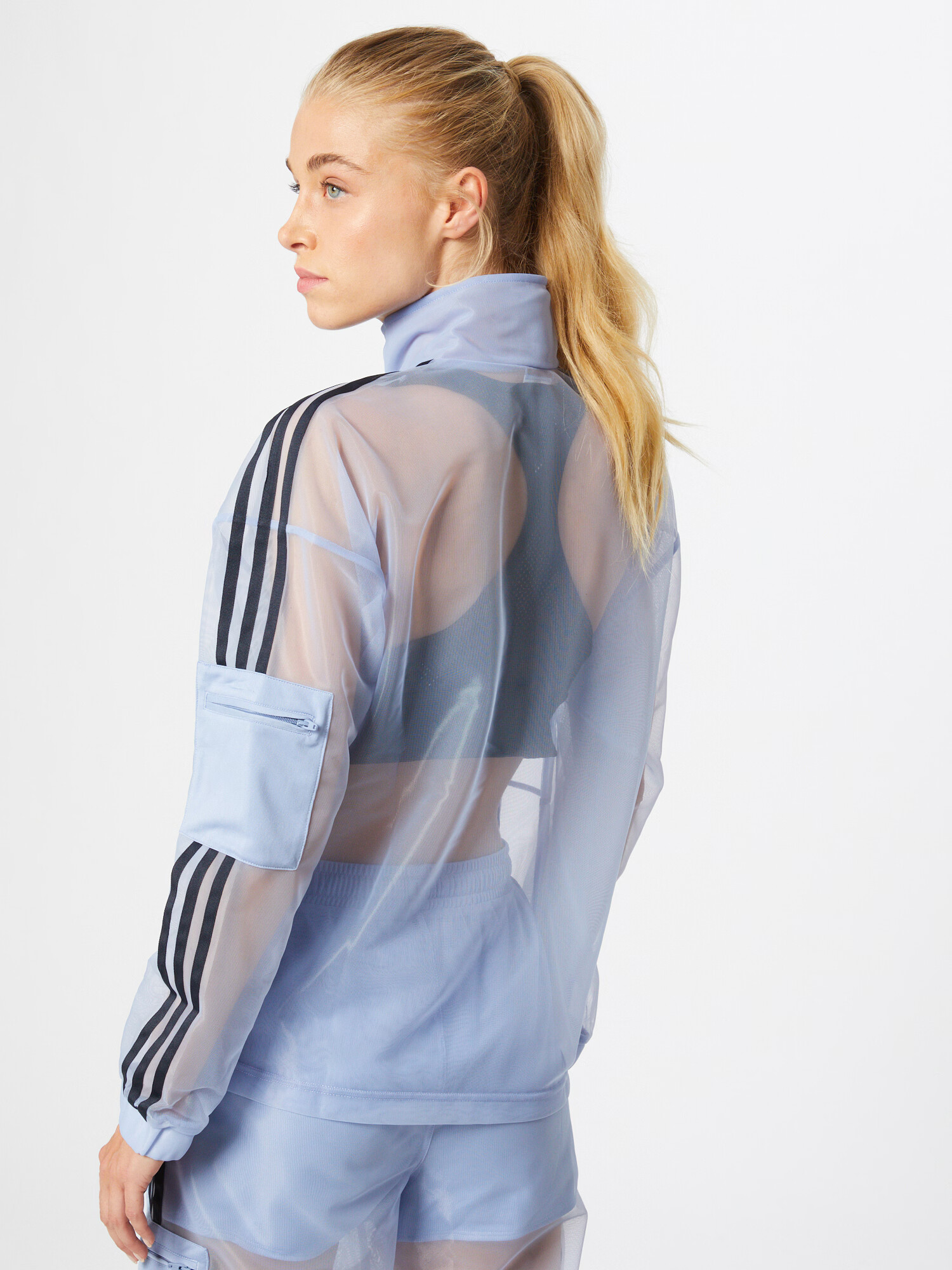 ADIDAS ORIGINALS Prechodná bunda pastelovo modrá / čierna - Pepit.sk