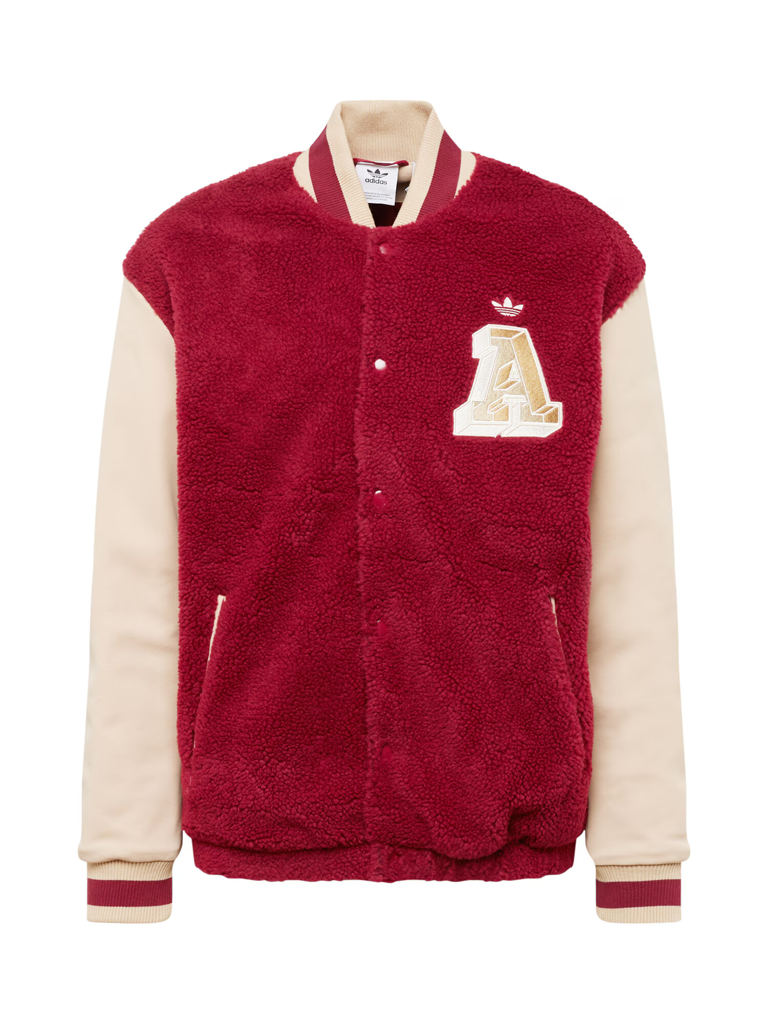 ADIDAS ORIGINALS Prechodná bunda 'Varsity' béžová / burgundská - Pepit.sk