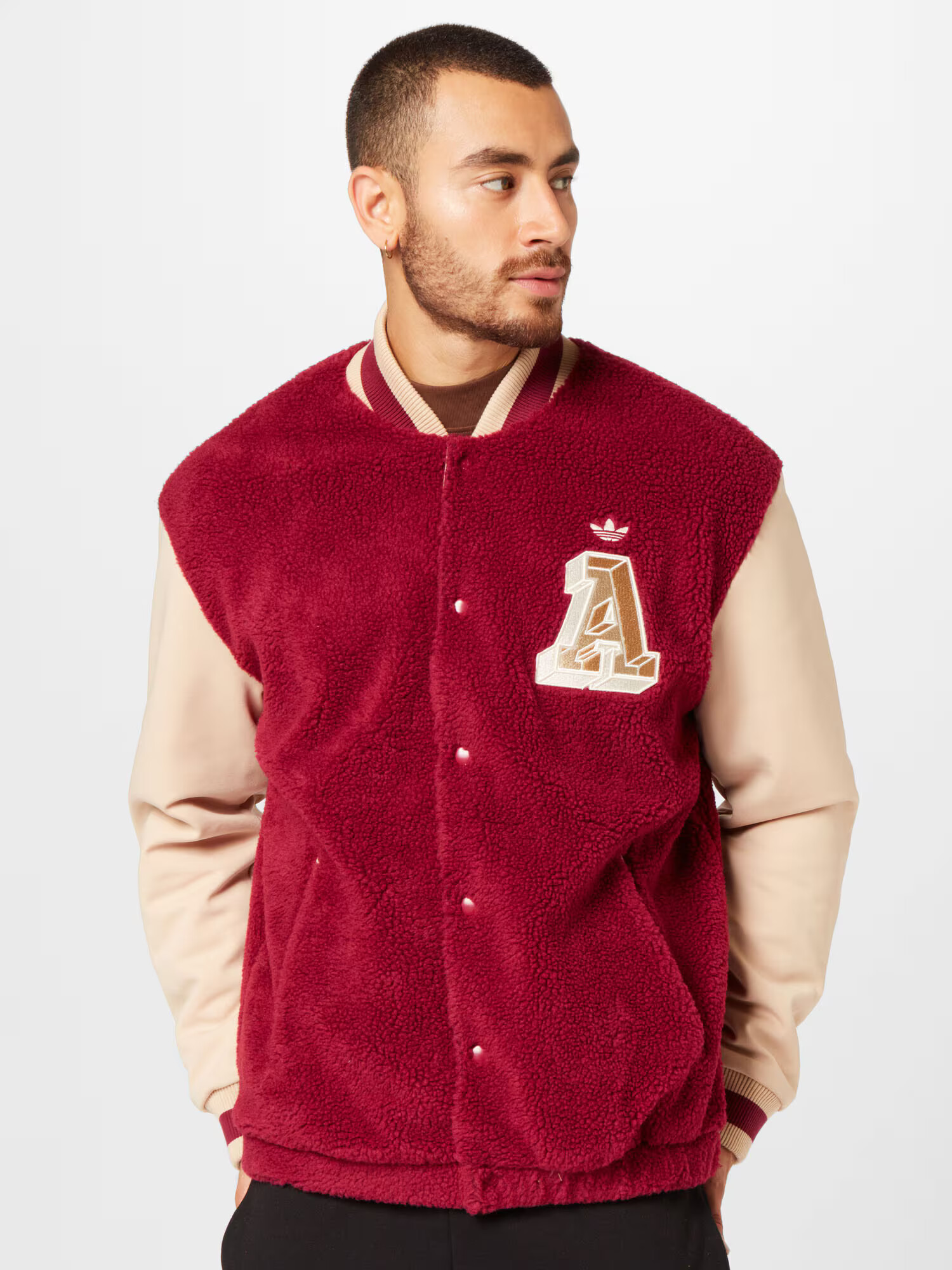 ADIDAS ORIGINALS Prechodná bunda 'Varsity' béžová / burgundská - Pepit.sk