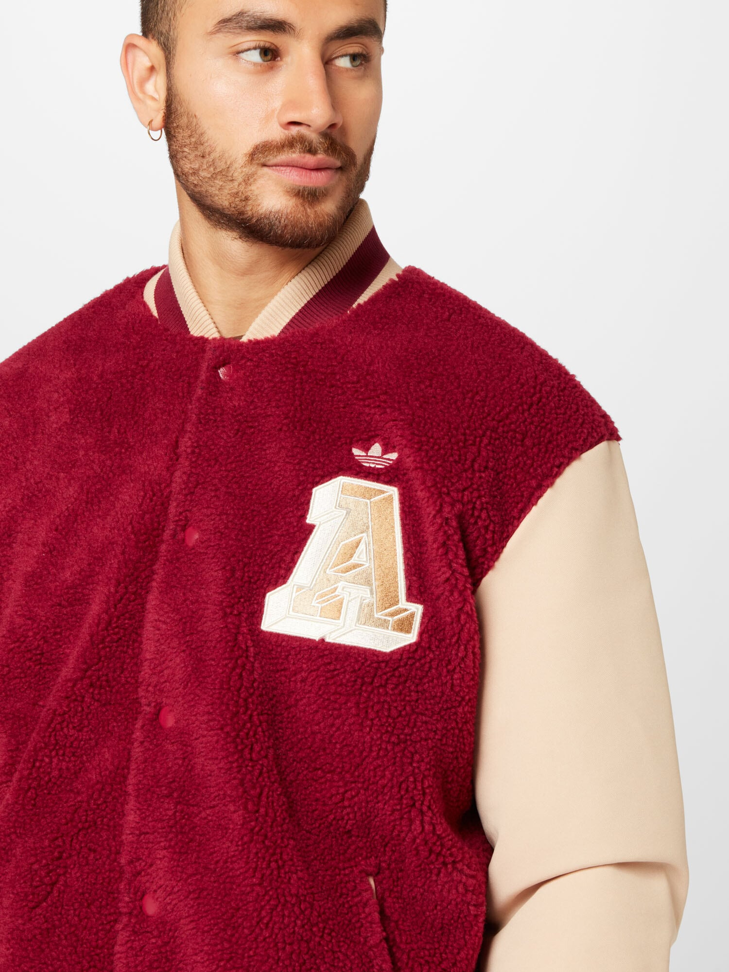 ADIDAS ORIGINALS Prechodná bunda 'Varsity' béžová / burgundská - Pepit.sk