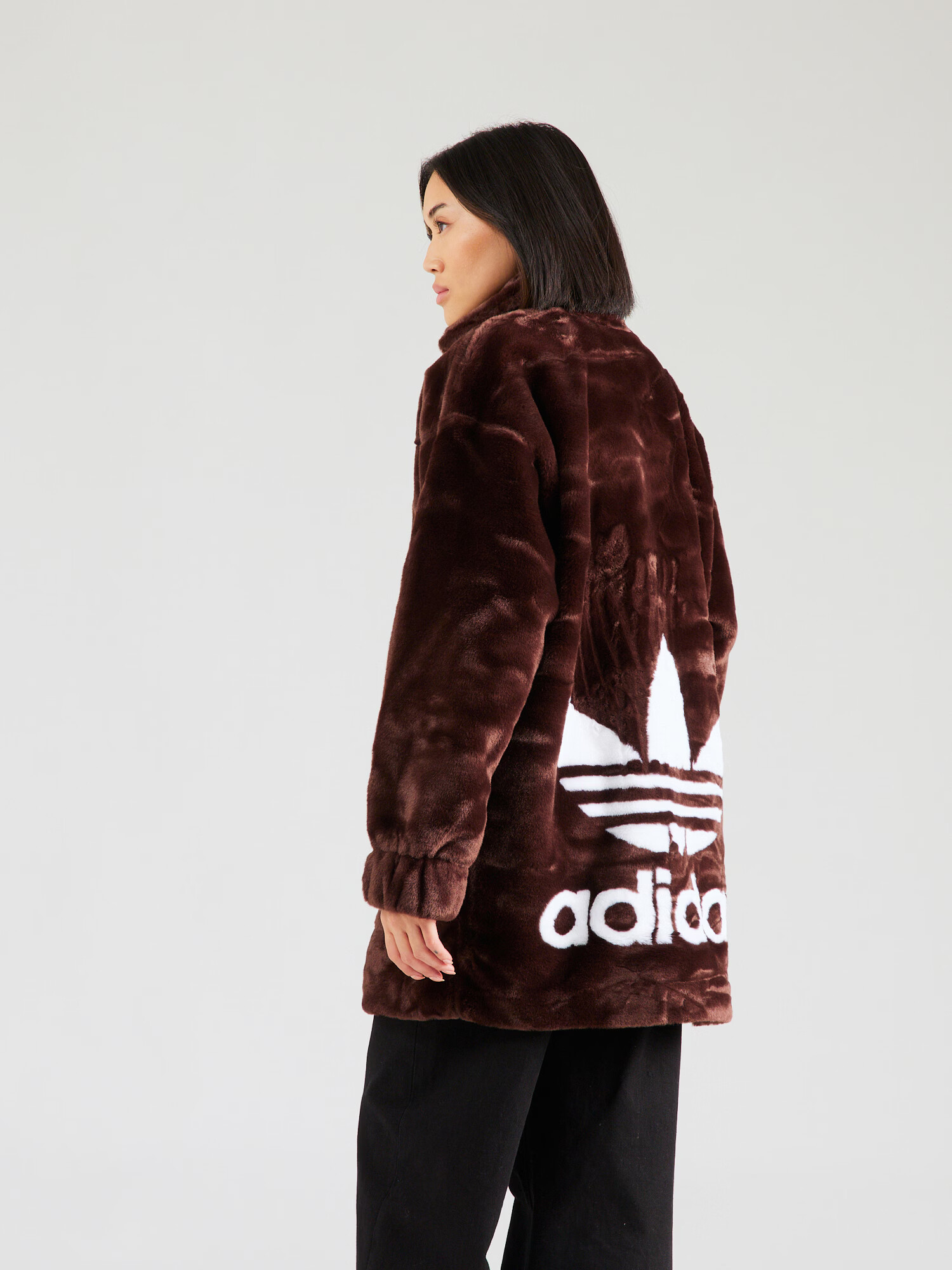 ADIDAS ORIGINALS Prechodný kabát tmavohnedá / biela - Pepit.sk