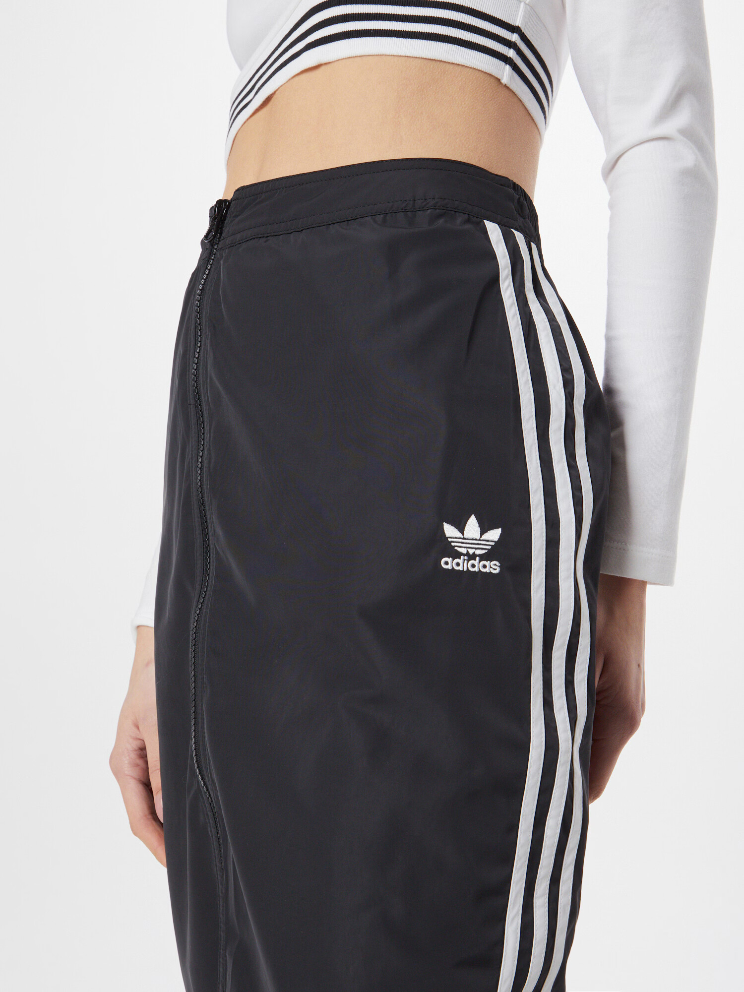 ADIDAS ORIGINALS Sukňa 'Adicolor Classics Long' čierna / biela - Pepit.sk