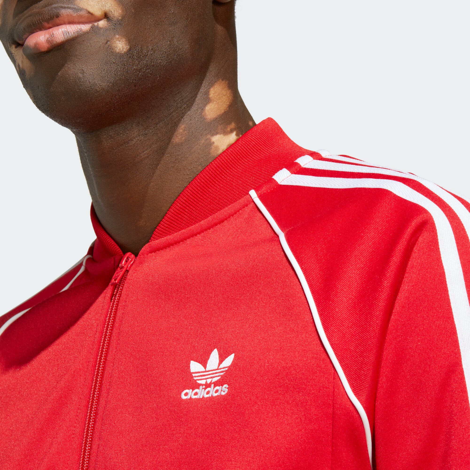 ADIDAS ORIGINALS Tepláková bunda červená / biela - Pepit.sk