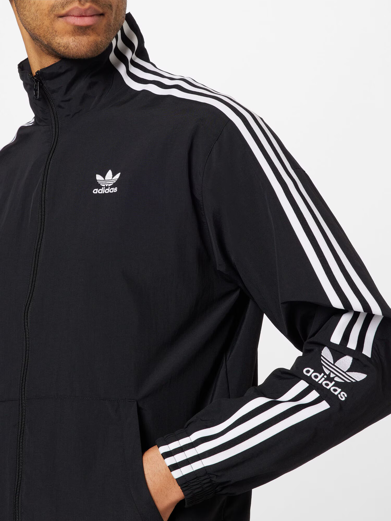 ADIDAS ORIGINALS Prechodná bunda čierna / biela - Pepit.sk