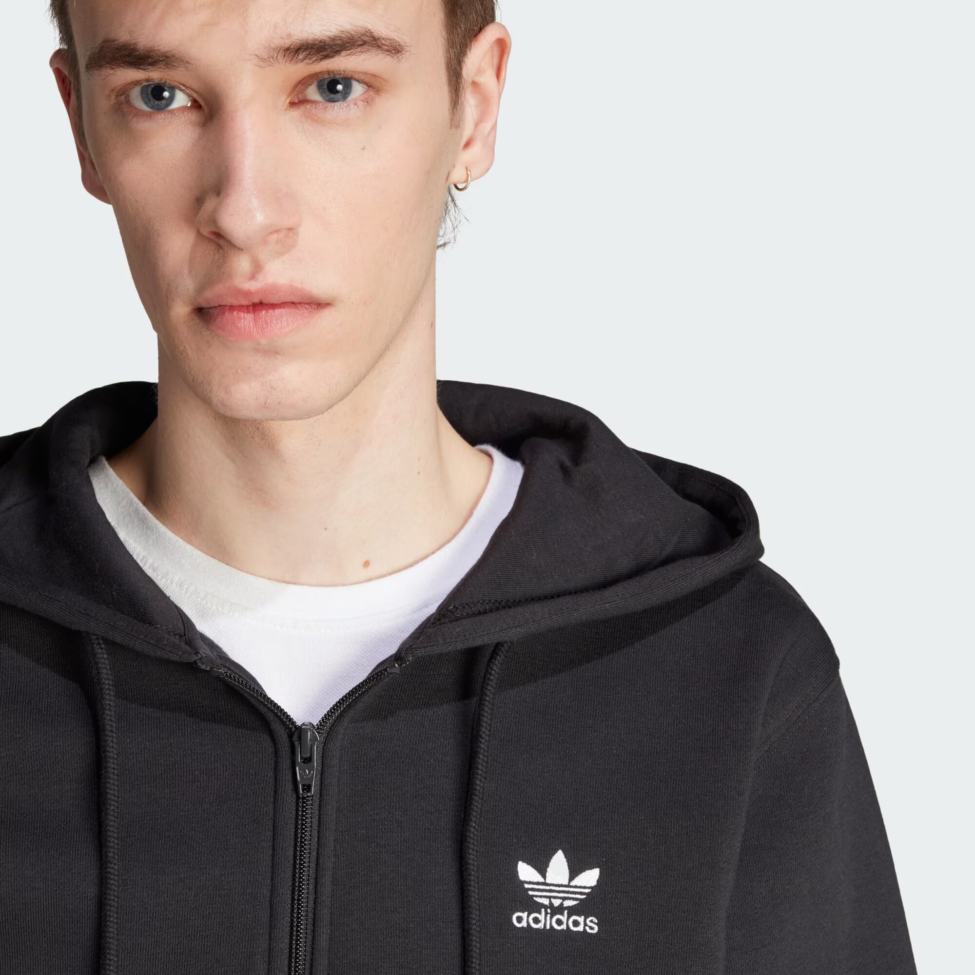 ADIDAS ORIGINALS Tepláková bunda 'Trefoil Essentials' čierna / biela - Pepit.sk