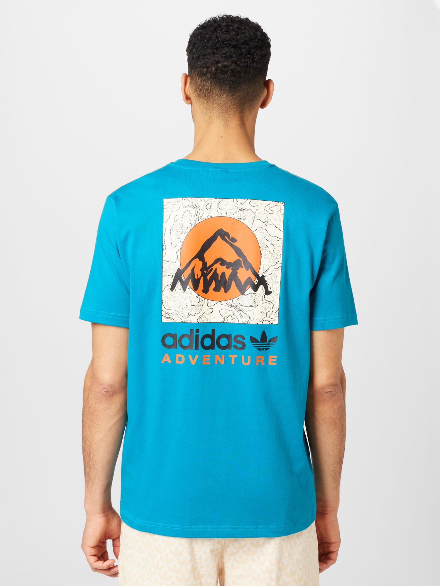 ADIDAS ORIGINALS Tričko azúrová / oranžová / čierna / biela - Pepit.sk