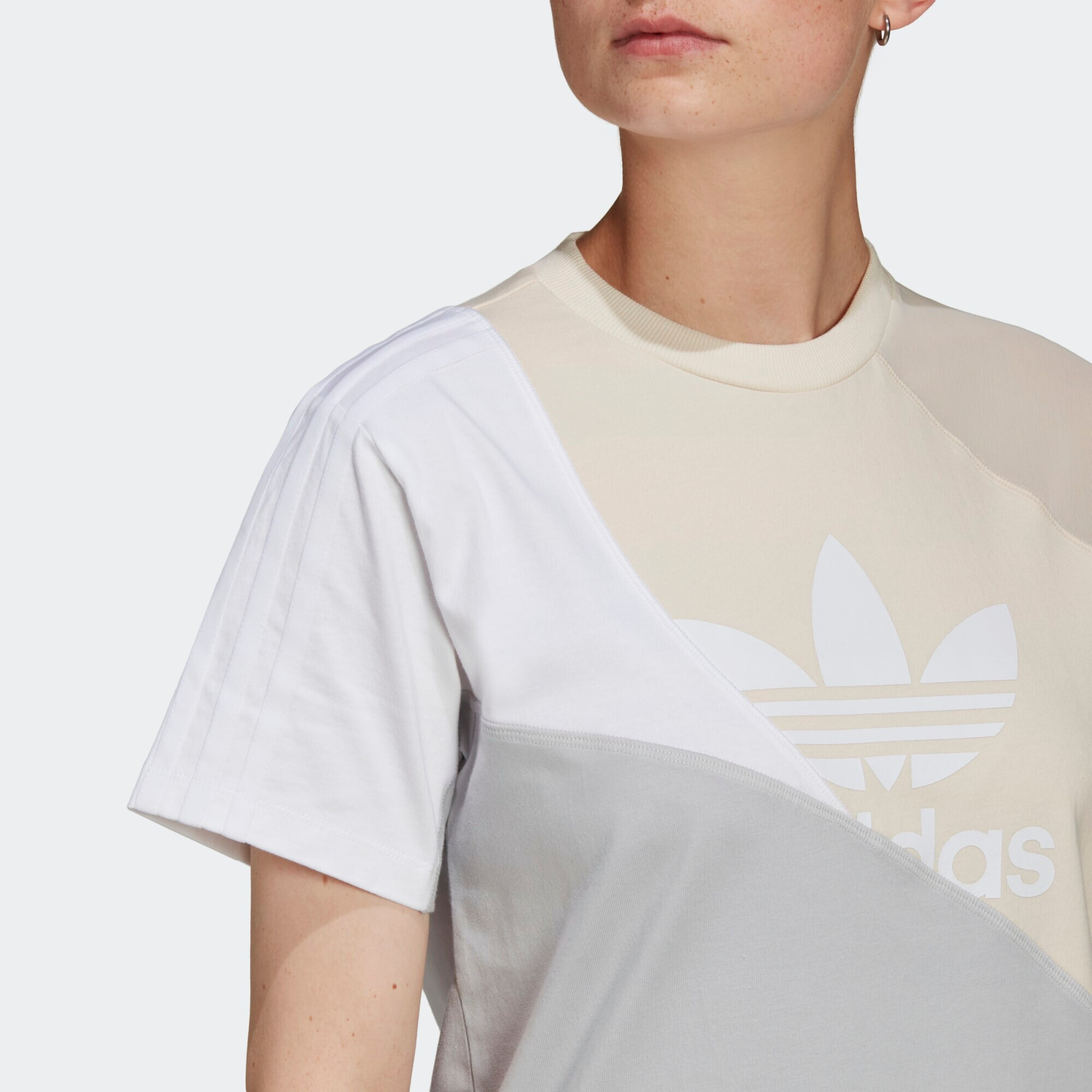 ADIDAS ORIGINALS Tričko béžová / sivá / biela - Pepit.sk