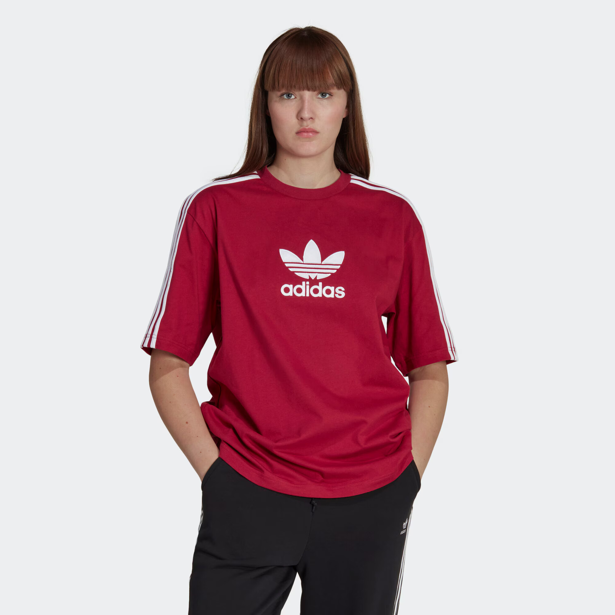 ADIDAS ORIGINALS Tričko burgundská / biela - Pepit.sk